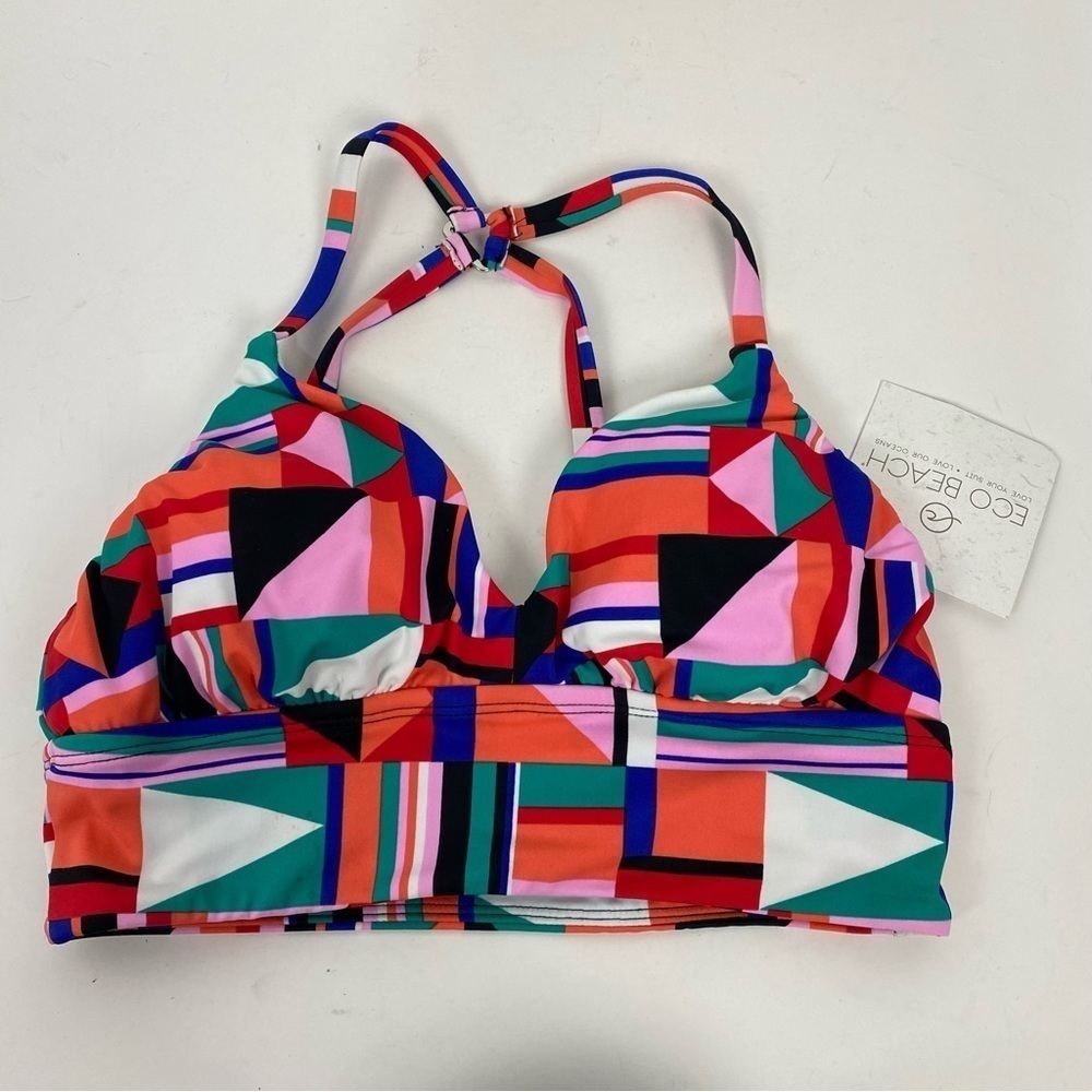 Eco Beach Multi Color Padded bikini top swimsuit